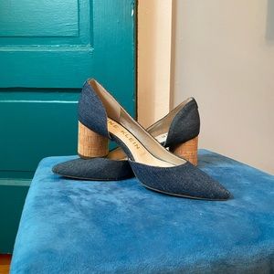 Denim heels